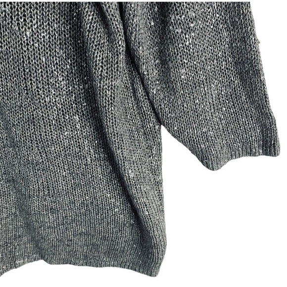 Eileen Fisher Moon Angle Cardigan Womens Size 1X Silver Linen Blend NWT $318 - Picture 4 of 13